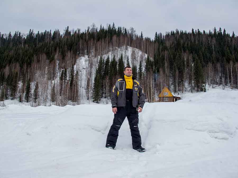 Roman Shtefan snowmobile trip Rassolny Kosva River, Russia