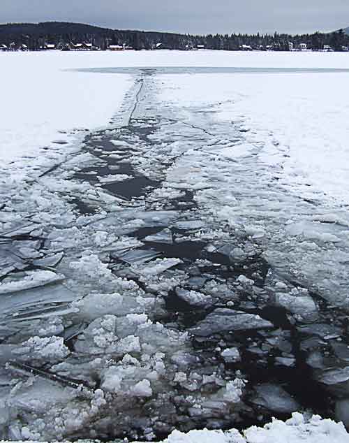 Snowmobiling on Ice is Potentially Dangerous