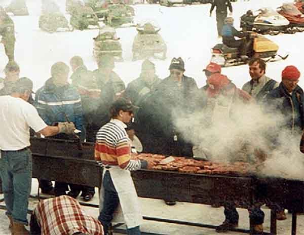 The Umbagog club's famous steak feed fundraiser, which is still a major event.