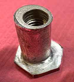 Worn Snowmobile bushing