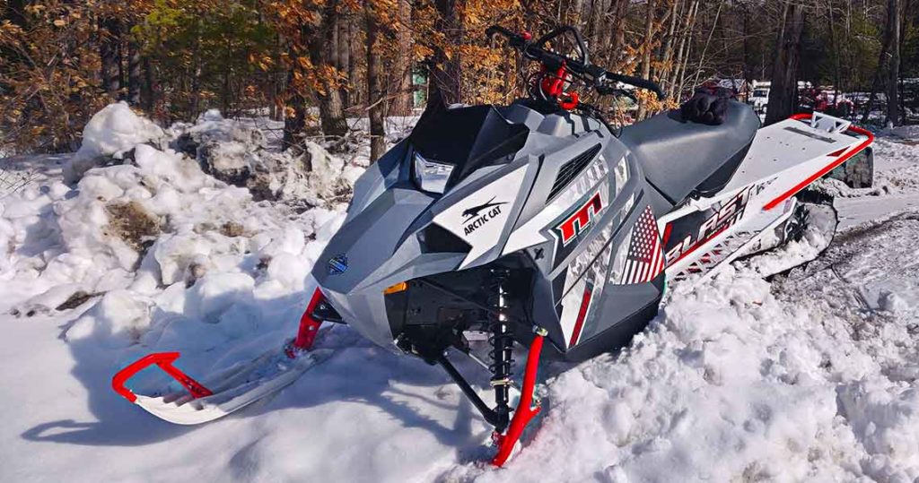 Arctic Cat Blast Test on snowmobile trail