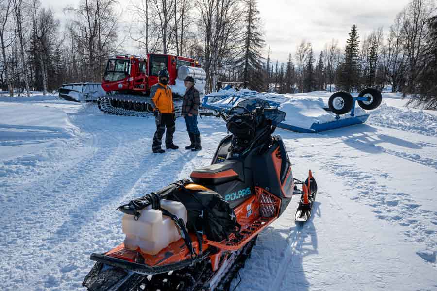 Snowmobile trail groomer Petersville Community Non-Profit Corporation.