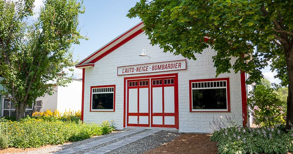 Joseph-Armand Bombardier garage in Valcourt Quebec.