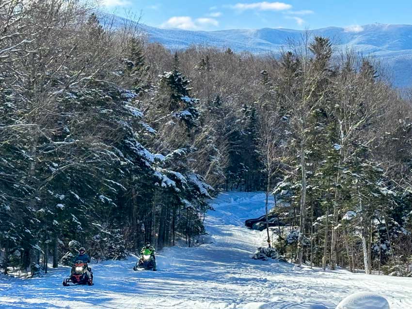 snowmobile ride to the Mount Washington Cog. There are multiple ways to access the trail leading up to the Cog Base Station.